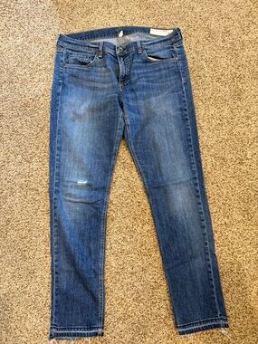 rag & bone Womens “Dre” boyfriend style Jeans in Medium Blue Wash